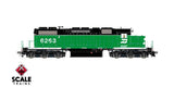 Scaletrains SXT41236 EMD SD38-2, Burlington Northern/White Face/No Beacon #6262 - ESU v5.0 DCC & Sound HO Scale