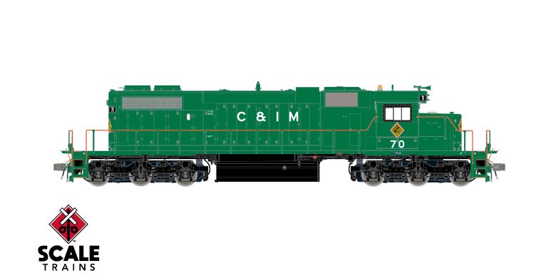 Scaletrains SXT41246 EMD SD38-2, Chicago & Illinois Midland/C&IM #74 - ESU v5.0 DCC & Sound HO Scale