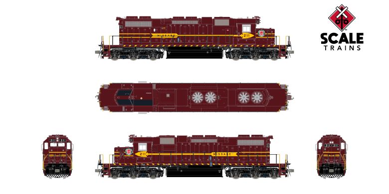 Scaletrains SXT41264 EMD SD38-2, Duluth Missabe & Iron Range/DM&IR/Maroon Lettering #211 - ESU v5.0 DCC & Sound HO Scale