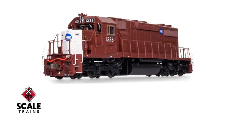 Scaletrains SXT41274 EMD SD38-2, GATX/ex-Reserve Mining/Patched Maroon Stripe #1239 - ESU v5.0 DCC & Sound HO Scale