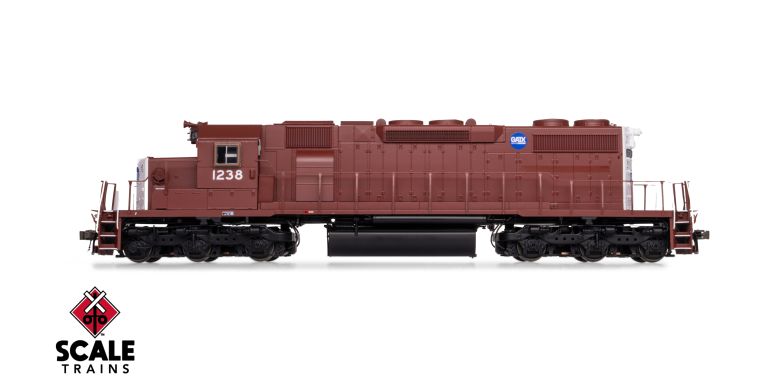 Scaletrains SXT41274 EMD SD38-2, GATX/ex-Reserve Mining/Patched Maroon Stripe #1239 - ESU v5.0 DCC & Sound HO Scale