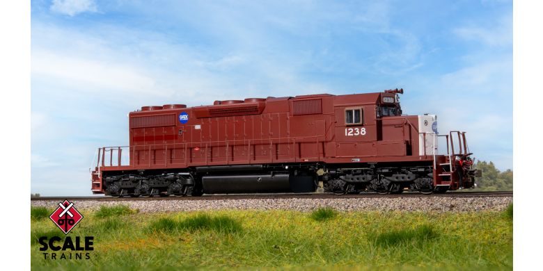 Scaletrains SXT41274 EMD SD38-2, GATX/ex-Reserve Mining/Patched Maroon Stripe #1239 - ESU v5.0 DCC & Sound HO Scale