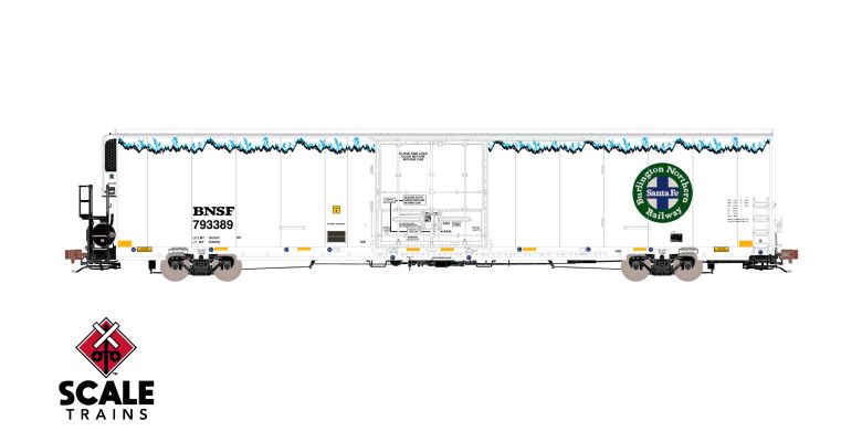 Scaletrains SXT41396 Trinity 82' 7883 Mechanical Reefer, BNSF/Roofline Icicles/Smooth Door/Early Thermo King #793484 HO Scale