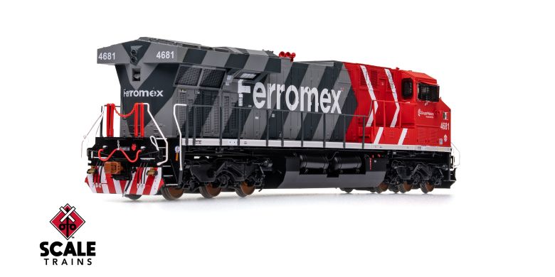 Scaletrains SXT41447 GE ES44AH - Ferromex/Zebra #4681 - ESU v5.0 DCC & Sound HO Scale
