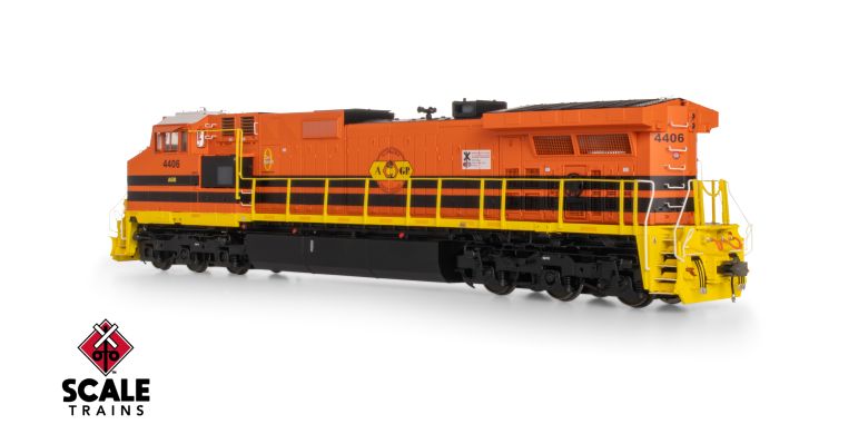 Scaletrains SXT41521 GE DASH 9-44CW, Alabama & Gulf Coast/Black Replacement HVAC #4406 - ESU v5.0 DCC & Sound HO Scale