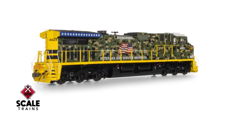 Scaletrains SXT41527 GE DASH 9-44CW, Alabama & Gulf Coast/Honoring Veterans #4423 - ESU v5.0 DCC & Sound HO Scale