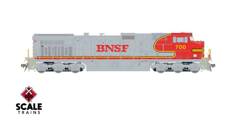 Scaletrains SXT41535 GE DASH 9-44CW, BNSF/Warbonnet/Santa Fe Nose Lettering #700 - ESU v5.0 DCC & Sound HO Scale