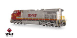 Scaletrains SXT41539 GE DASH 9-44CW, BNSF/Warbonnet/BNSF Nose Lettering #734 - ESU v5.0 DCC & Sound HO Scale