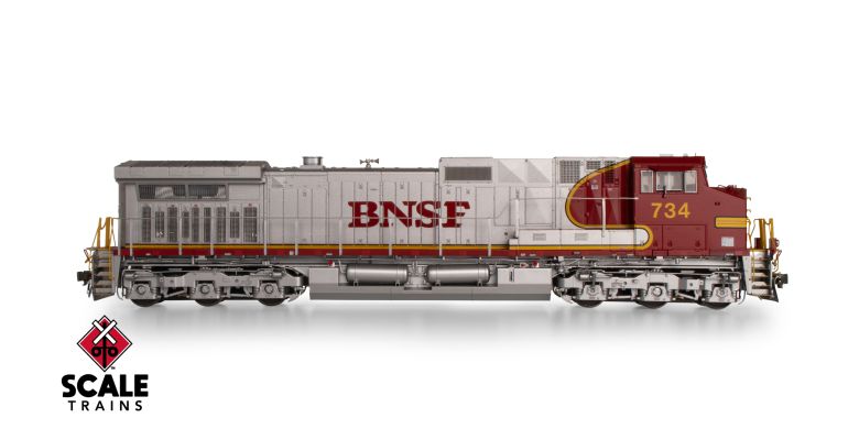 Scaletrains SXT41539 GE DASH 9-44CW, BNSF/Warbonnet/BNSF Nose Lettering #734 - ESU v5.0 DCC & Sound HO Scale