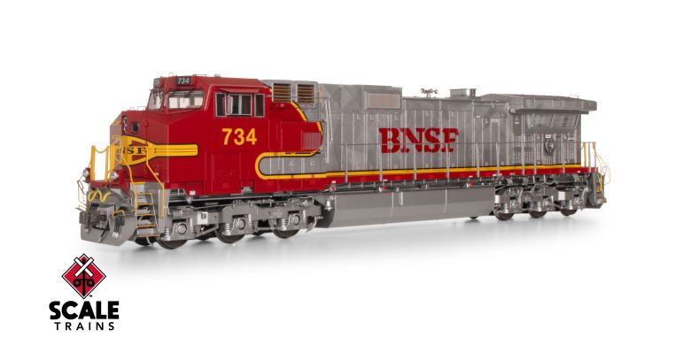 Scaletrains SXT41539 GE DASH 9-44CW, BNSF/Warbonnet/BNSF Nose Lettering #734 - ESU v5.0 DCC & Sound HO Scale