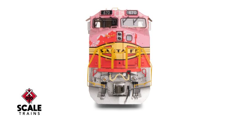 Scaletrains SXT41543 GE DASH 9-44CW, BNSF/ex-Santa Fe Warbonnet Patch #670 - ESU v5.0 DCC & Sound HO Scale