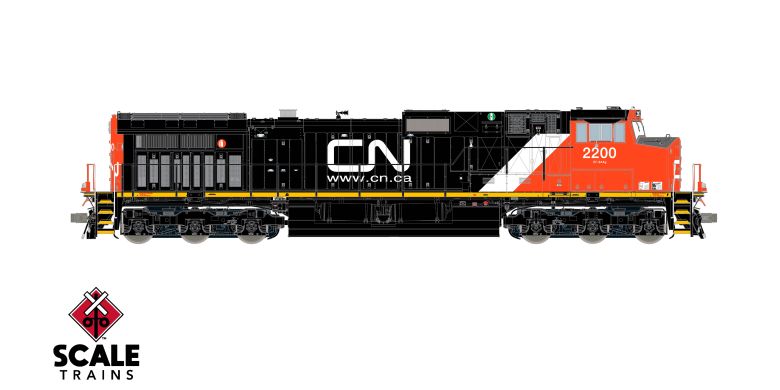Scaletrains SXT41547 GE DASH 9-44CW, Canadian National/Teardrop Windshields/Red Marker Lights #2200 - ESU v5.0 DCC & Sound HO Scale