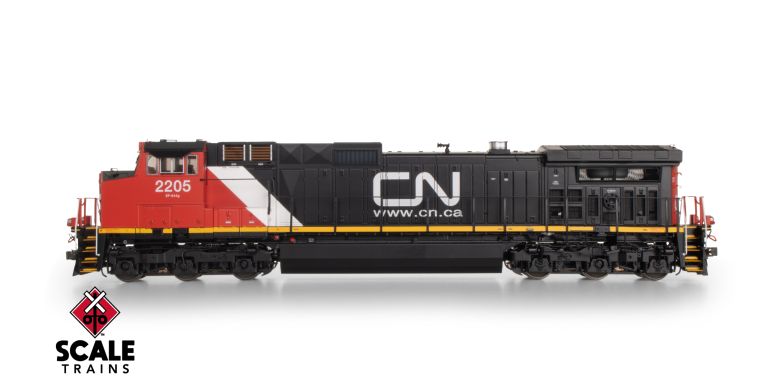 Scaletrains SXT41547 GE DASH 9-44CW, Canadian National/Teardrop Windshields/Red Marker Lights #2200 - ESU v5.0 DCC & Sound HO Scale