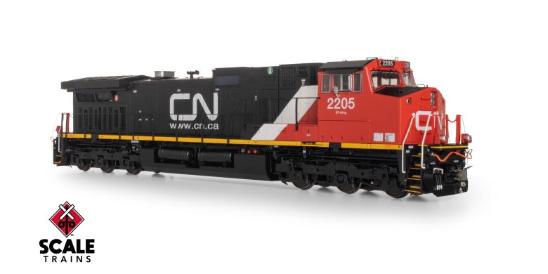 Scaletrains SXT41547 GE DASH 9-44CW, Canadian National/Teardrop Windshields/Red Marker Lights #2200 - ESU v5.0 DCC & Sound HO Scale