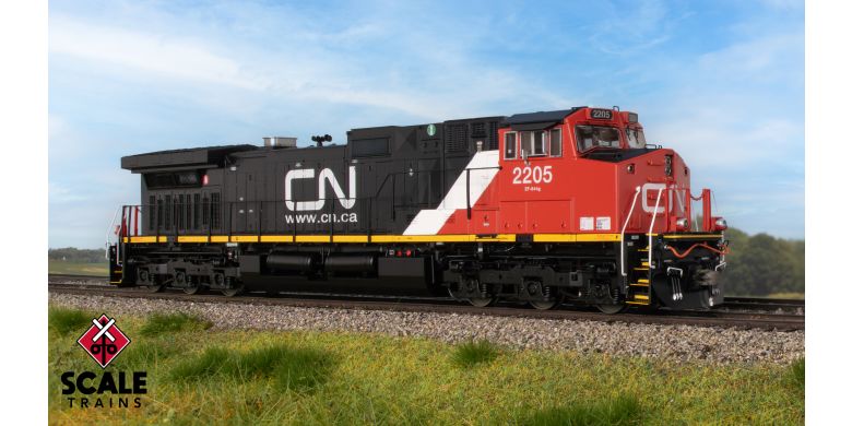 Scaletrains SXT41547 GE DASH 9-44CW, Canadian National/Teardrop Windshields/Red Marker Lights #2200 - ESU v5.0 DCC & Sound HO Scale
