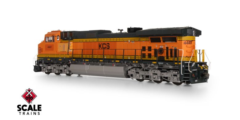 Scaletrains SXT41563 GE DASH 9-44CW, Kansas City Southern/ex-BNSF Heritage II Patched/Faded Orange Replacement HVAC #4441 - ESU v5.0 DCC & Sound HO Scale