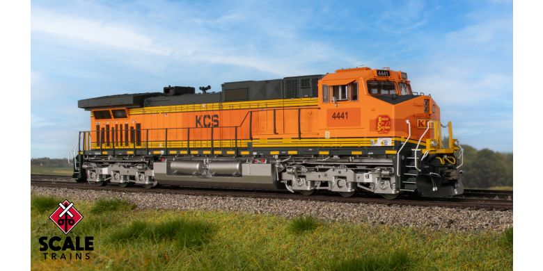 Scaletrains SXT41563 GE DASH 9-44CW, Kansas City Southern/ex-BNSF Heritage II Patched/Faded Orange Replacement HVAC #4441 - ESU v5.0 DCC & Sound HO Scale