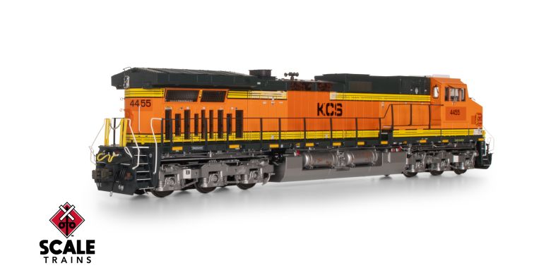 Scaletrains SXT41565 GE DASH 9-44CW, Kansas City Southern/ex-BNSF Heritage II Patched/Exhaust Burn Marks #4455 - ESU v5.0 DCC & Sound HO Scale