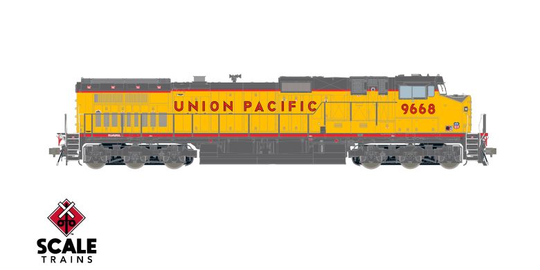 Scaletrains SXT41587 GE DASH 9-44CW, Union Pacific/Red Sill Stripe #9790 - ESU v5.0 DCC & Sound HO Scale