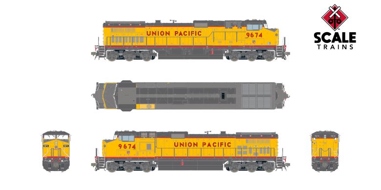 Scaletrains SXT41587 GE DASH 9-44CW, Union Pacific/Red Sill Stripe #9790 - ESU v5.0 DCC & Sound HO Scale