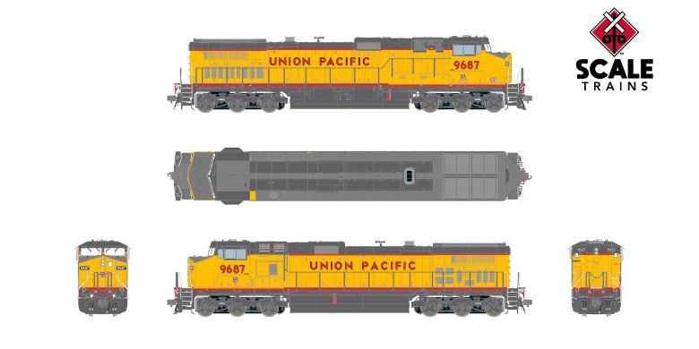 Scaletrains SXT41587 GE DASH 9-44CW, Union Pacific/Red Sill Stripe #9790 - ESU v5.0 DCC & Sound HO Scale