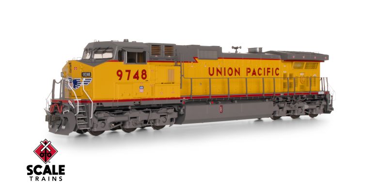 Scaletrains SXT41585 GE DASH 9-44CW, Union Pacific/Winged Nose Logo/Red Sill Stripe #9748 - ESU v5.0 DCC & Sound HO Scale