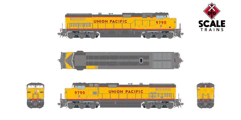 Scaletrains SXT41587 GE DASH 9-44CW, Union Pacific/Red Sill Stripe #9790 - ESU v5.0 DCC & Sound HO Scale