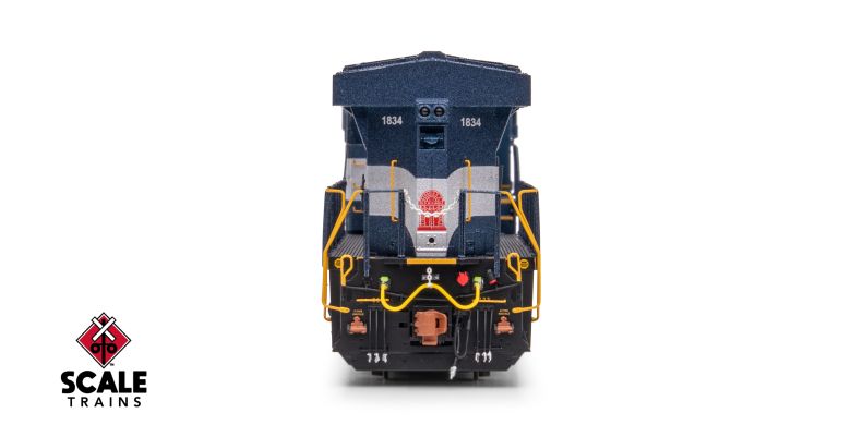ScaleTrains SXT41615 GE ES44AH, Rivet Counter HO Scale GE ES44AH, CSX/Heritage/Georgia Railroad/GA #1834 DCC & Sound HO Scale