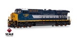 ScaleTrains SXT41615 GE ES44AH, Rivet Counter HO Scale GE ES44AH, CSX/Heritage/Georgia Railroad/GA #1834 DCC & Sound HO Scale