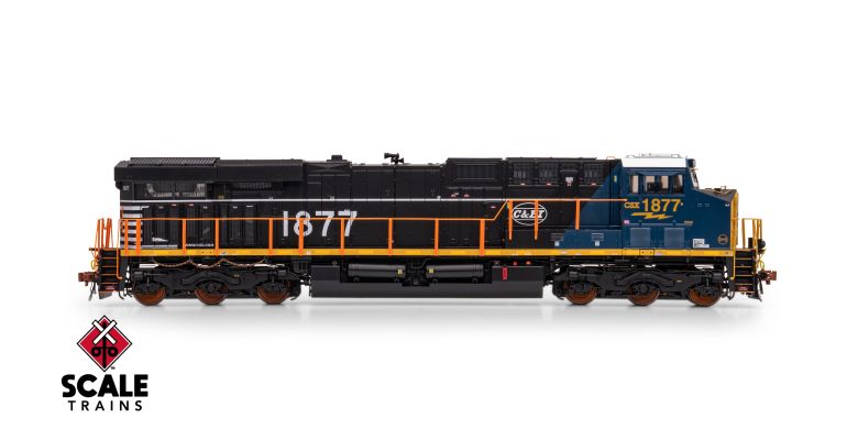 ScaleTrains SXT41617 Rivet Counter HO Scale GE ES44AH, CSX/Heritage/Chicago & Eastern Illinois/C&EI #1877 DCC & Sound HO Scale