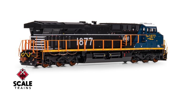 ScaleTrains SXT41617 Rivet Counter HO Scale GE ES44AH, CSX/Heritage/Chicago & Eastern Illinois/C&EI #1877 DCC & Sound HO Scale