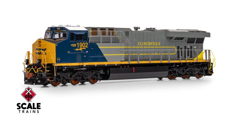 ScaleTrains SXT41623 Rivet Counter HO Scale GE ES44AH, CSX/Heritage/Clinchfield/CRR #1902 DCC & Sound HO Scale