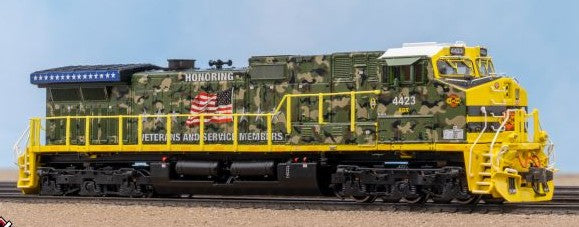 Scaletrains SXT41681 Rivet Counter GE DASH 9-44CW, Alabama & Gulf Coast/Honoring Veterans #4423 - DCC & Sound N Scale