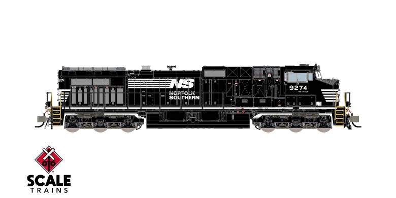 Scaletrains SXT41713 Rivet Counter GE DASH 9-44CW, Norfolk Southern/Thoroughbred/Solid Sill Stripe #9274 - DCC & Sound N Scale