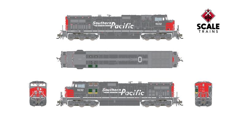 Scaletrains SXT41733 Rivet Counter GE DASH 9-44CW, Southern Pacific/Chicago & NorthWestern Replacement HVAC #8132 - DCC & Sound N Scale