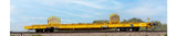 Scaletrains SXT41747 BSC F68BH Finger Rack Flatcar, TTX/Yellow Repaint/Patched/1991 Speed Logo #80426 HO Scale