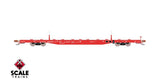 Scaletrains SXT41751 BSC F68BH Finger Rack Flatcar, Santa Fe/Red #96000 HO Scale