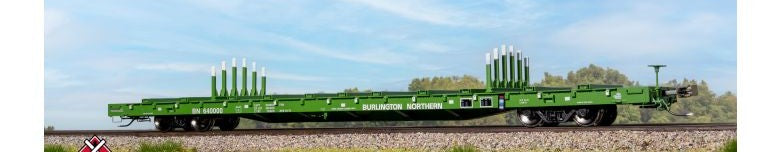 Auto Finger Rack Scaletrains SXT41760 BSC F68BH Finger Rack Flatcar, Burlington Norther ...