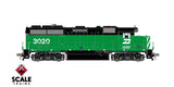 Scaletrains SXT41885 EMD GP40 Phase IIa3, BN Burlington Northern #3020 - ESU v5.0 DCC & Sound HO Scale
