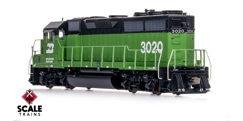 Scaletrains SXT41885 EMD GP40 Phase IIa3, BN Burlington Northern #3020 - ESU v5.0 DCC & Sound HO Scale