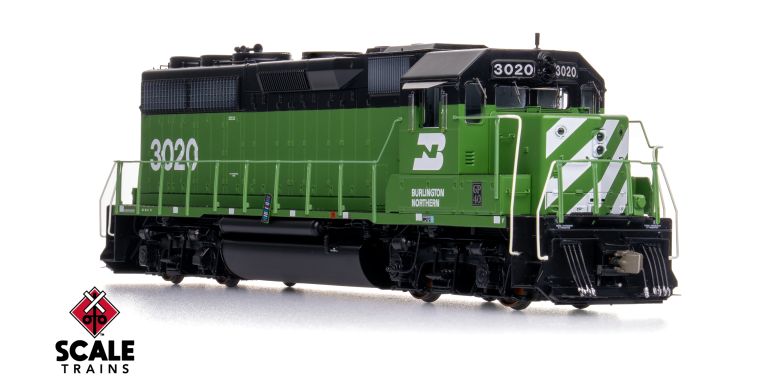 Scaletrains SXT41885 EMD GP40 Phase IIa3, BN Burlington Northern #3020 - ESU v5.0 DCC & Sound HO Scale