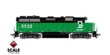 Scaletrains SXT41885 EMD GP40 Phase IIa3, BN Burlington Northern #3020 - ESU v5.0 DCC & Sound HO Scale