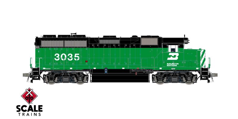Scaletrains SXT41885 EMD GP40 Phase IIa3, BN Burlington Northern #3020 - ESU v5.0 DCC & Sound HO Scale
