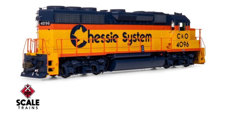 Scaletrains SXT41905 EMD GP40 GP40 Phase III, Chessie System/C&O #4096 - ESU v5.0 DCC & Sound HO Scale