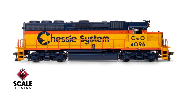 Scaletrains SXT41905 EMD GP40 GP40 Phase III, Chessie System/C&O #4096 - ESU v5.0 DCC & Sound HO Scale