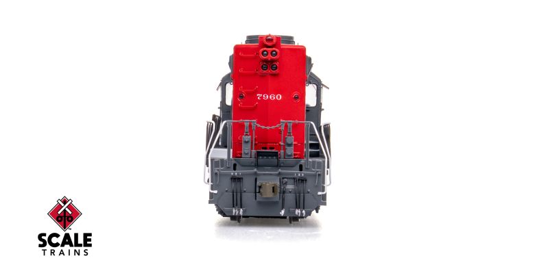 Scaletrains SXT41913 EMD GP40 Phase Ia3, Cotton Belt/Bloody Nose/As Rebuilt #7962 - ESU v5.0 DCC & Sound HO Scale