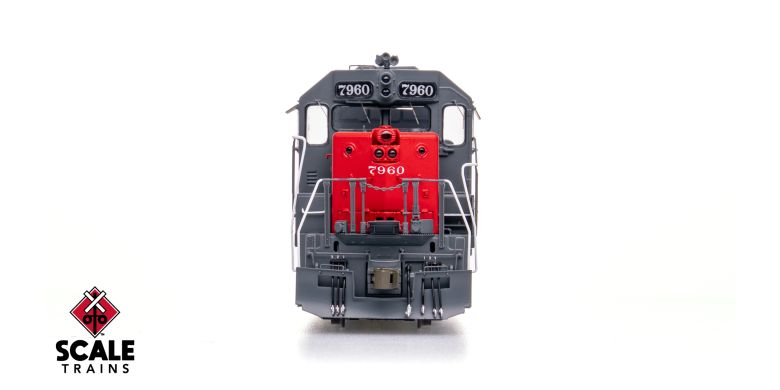 Scaletrains SXT41913 EMD GP40 Phase Ia3, Cotton Belt/Bloody Nose/As Rebuilt #7962 - ESU v5.0 DCC & Sound HO Scale