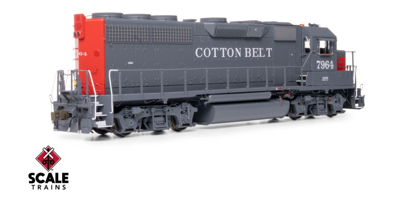 Scaletrains SXT41917 EMD GP40 Phase Ia3, Cotton Belt/Bloody Nose/Lobotomized/Stratolite Beacon #7964 - ESU v5.0 DCC & Sound HO Scale