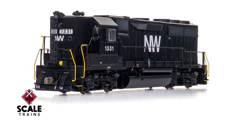 Scaletrains SXT41921 EMD GP40 Phase Ia3, Norfolk & Western/High Hood #1331 - ESU v5.0 DCC & Sound HO Scale