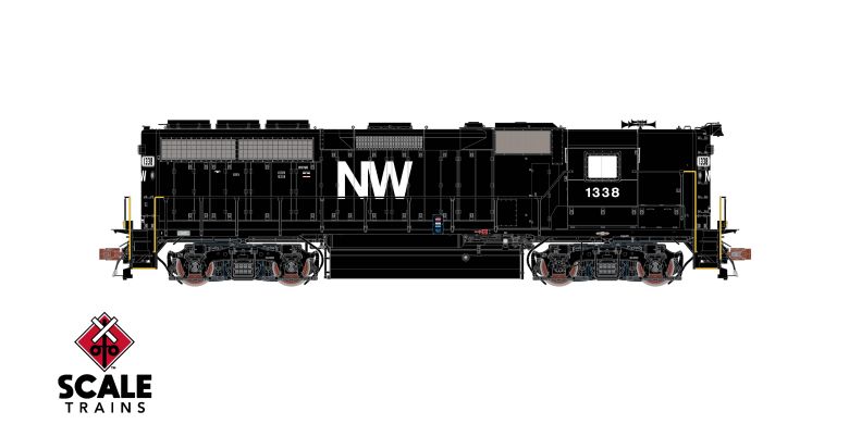 Scaletrains SXT41921 EMD GP40 Phase Ia3, Norfolk & Western/High Hood #1331 - ESU v5.0 DCC & Sound HO Scale